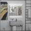 Armoire à pharmacie polyvalente avec organisateur de miroir de meuble-lavabo mural 35,5 po x 29,5 po avec gradateur tactile, trois portes et charge USB, blanc