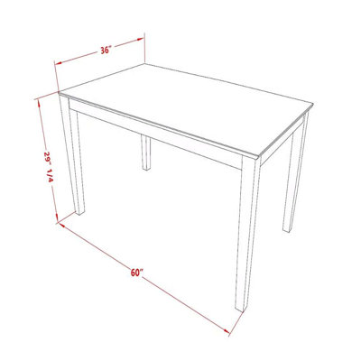 Ensemble de meubles de salle à manger 6 pièces comprenant une table de cuisine rectangulaire et 4 chaises de salle à manger avec banc, 36 x 60 pouces, chêne