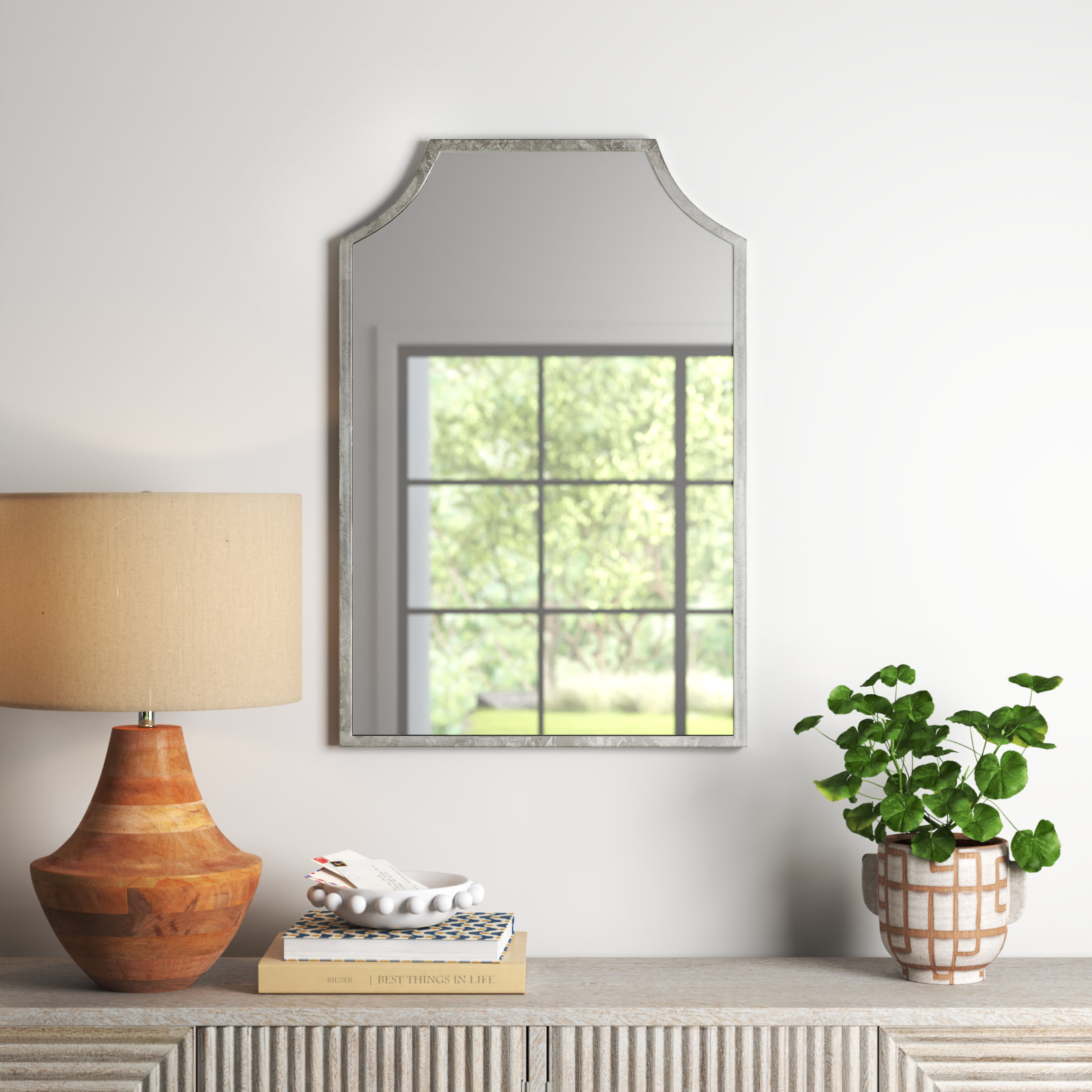 Simone 24" Accent Mirror, Silver