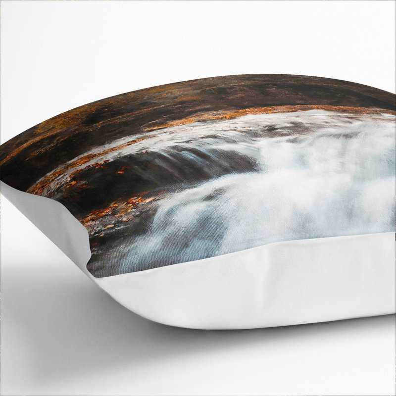 Forest Stream Vol.5 Painting Scatter Cushion, White, 40cm H x 40cm W x 15cm D