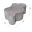 Table basse en acier inoxydable gris de luxe en forme de nuage, table de cocktail centrale à couronne irrégulière, table d'appoint en métal résistant à la rouille pour un décor de salon moderne, rétro et glamour