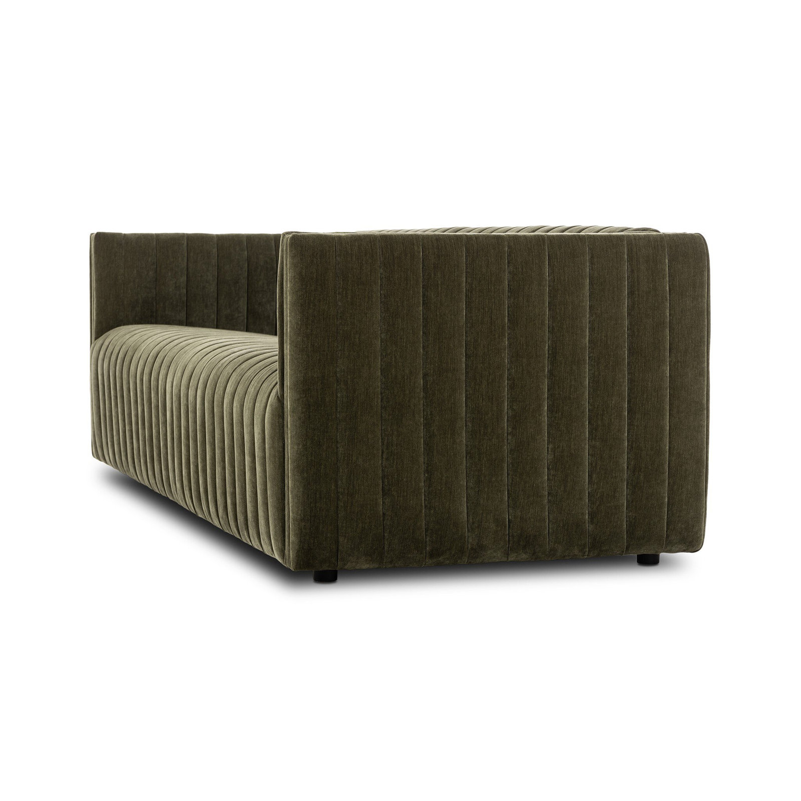 Brandt 97" Tuxedo Arm Sofa, 26.5" H x 88" W x 35" D, Brown Genuine Leather