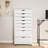 vidaXL MOSS 8-Drawer Chest with Wheels, Solid Pinewood-91217209