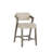 Cardone Wood Finish Chair - Aged Gray Finish Frame, Ivory Linen Fabric-2003894805