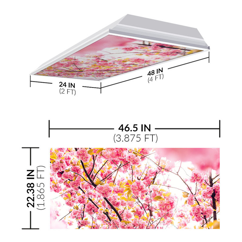 Octo Lights - Fluorescent Light Covers - Flexible Decorative Light Diffuser Panels - Flower - For Classrooms And Offices - Flower 006