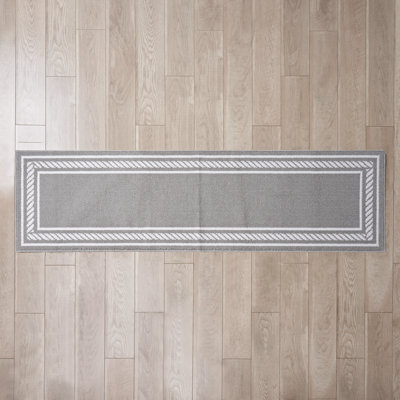 Nautica Rope Border Machine Washable All Loop Tufted Rugs 1-Piece
