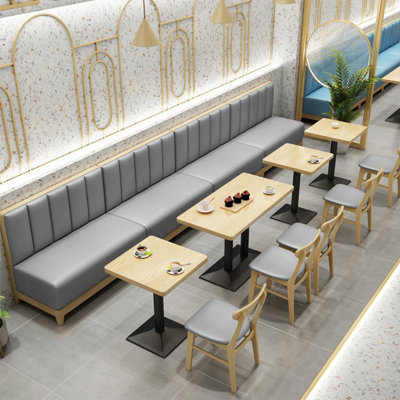 Banc rembourré en similicuir Simple Leisure Cafe