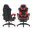 Ebern Designs Adjustable Reclining Ergonomic Faux Leather Swiveling PC & Racing Game Chair with Footrest-1867558943