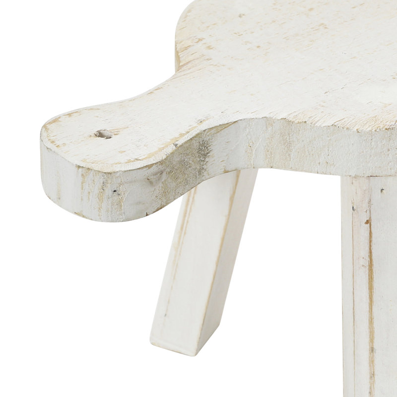 Socle décoratif en bois, Blanc