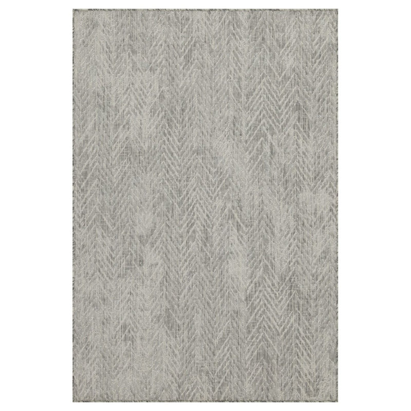 Tapis intérieur / extérieur argent Sunshine, Rectangle 5 pi 3 po x 7 pi 3 po