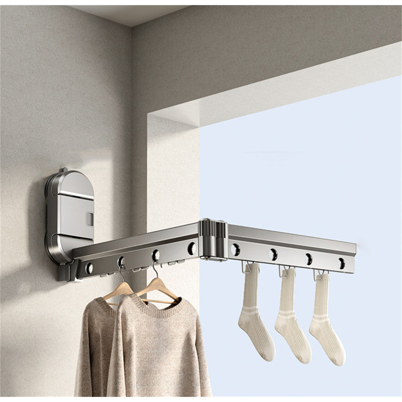 Portemanteau pliant à ventouse, 5.9" H x 21.65" W x 2.55" D