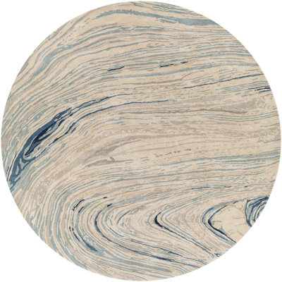 Elaenor Abstract Hand-Tufted Blue/Beige Area Rug