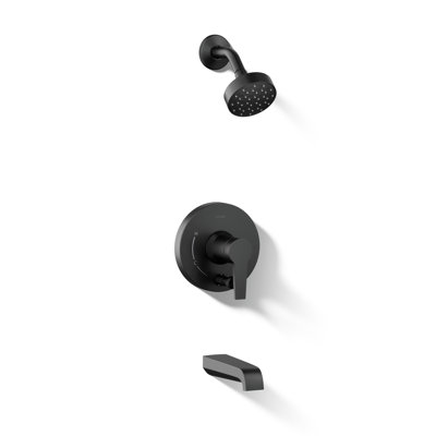 Pitch Rite-Temp Bath And Shower Trim Kit With Push-Button Diverter And Lever Handle 2.5 Gpm