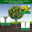 60cm Artificial Rose Topiary Ball Trees, UV-Resistant, Yellow-471311090