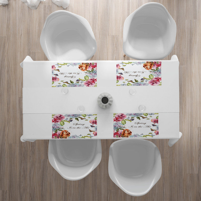 Polyester Floral Rectangle Placemat