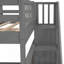 Lit superposé double avec escalier avec rangement et barrière de sécurité pour chambre à coucher, dortoir-1748518927