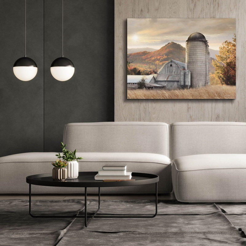  «Autumn At The Farm» par Lori Deiter, art mural sur toile, H 40 po x l 54 po