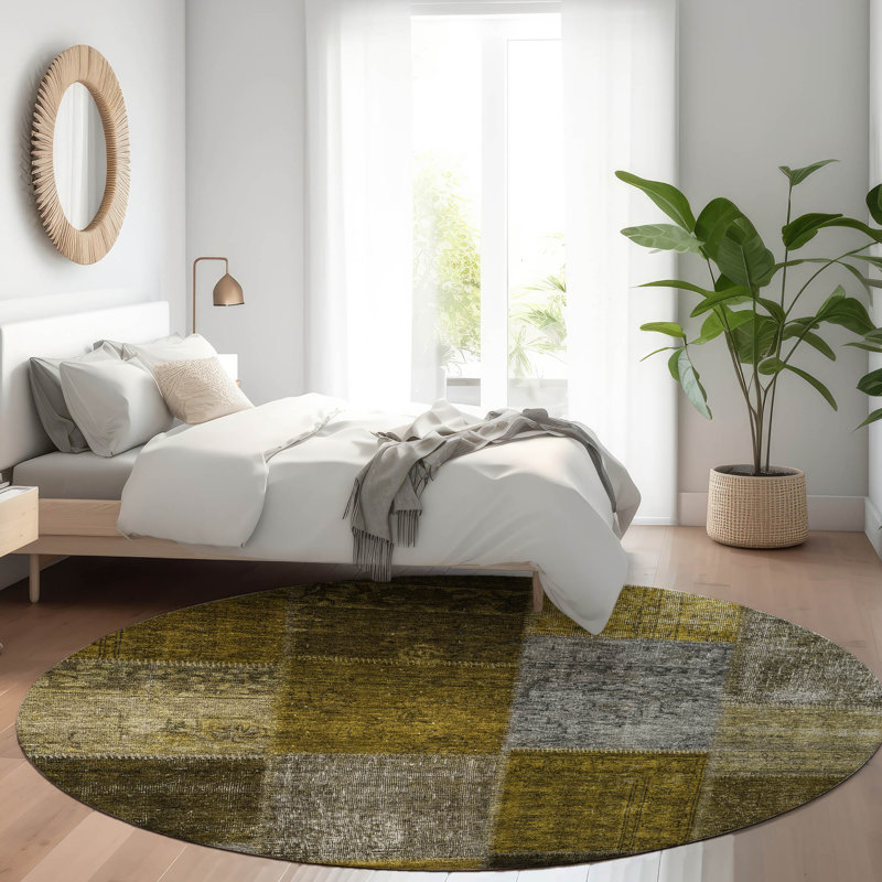 Tapis intérieur / extérieur Fareham avec envers antidérapant, Rond 8 pi