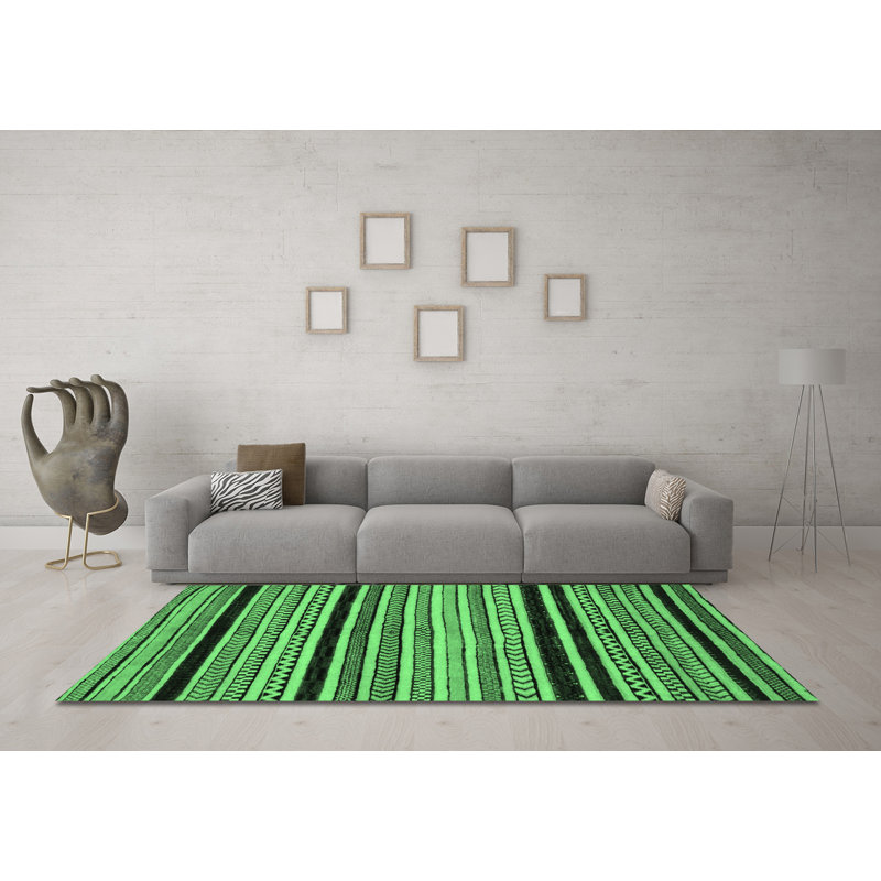 Kealsey Washable Geometric Indoor Rug, Square 8'