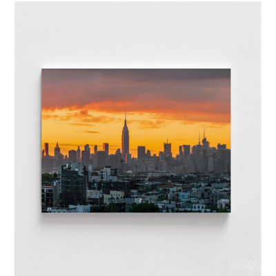 Manhattan Skyline Photo Studio Entryway Decor, Framed New York Skyline Building Reception Prints, New York City Skyline Photo