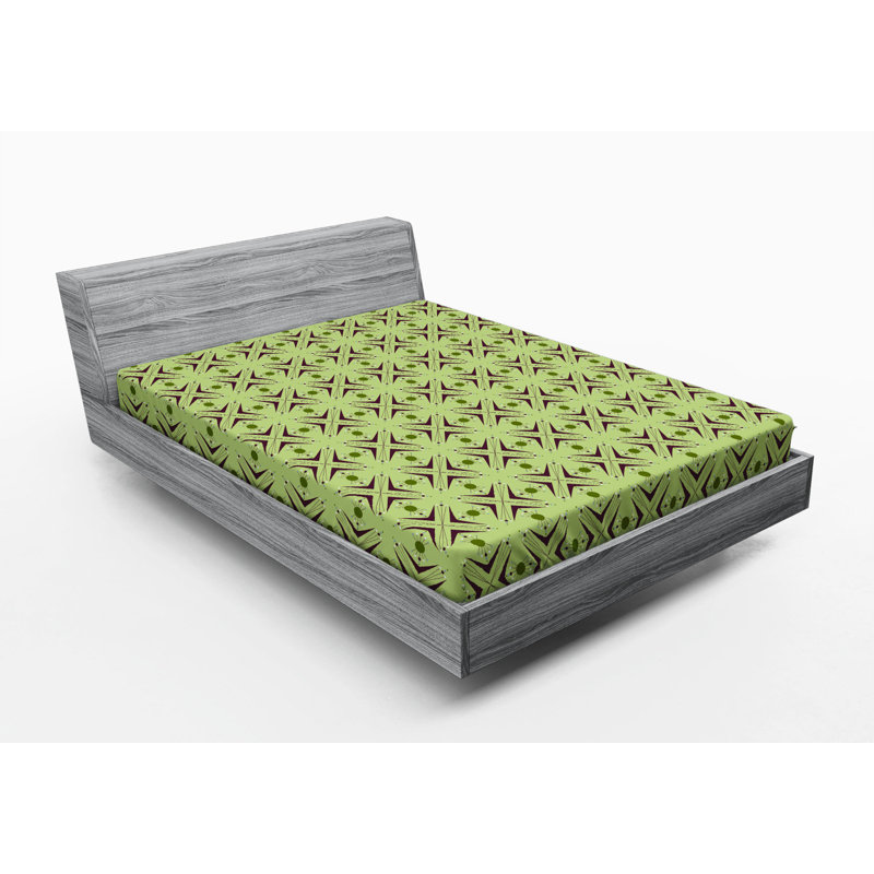 Microfiber Geometric Fitted Sheet, Full Fitted Sheet