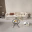 Ensemble de 3 tables basses à surface en verre trempé, table d'appoint ronde décorative avec construction robuste pour le salon