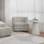 Fauteuil d'appoint contemporain en velours beige-912294220