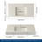 Chloe 35'' Wall Mounted Bathroom Sink Solid Surface Sink With Faucet Hole