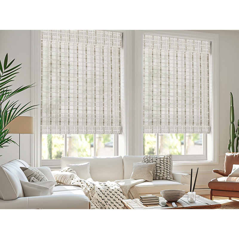 Bamboo Roman shade, 45"W x 60"L
