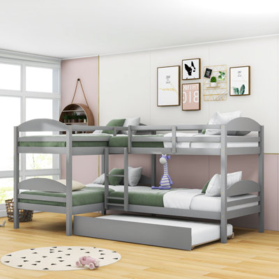 Douthitt Kids Twin Over Twin Bunk Bed with Trundle