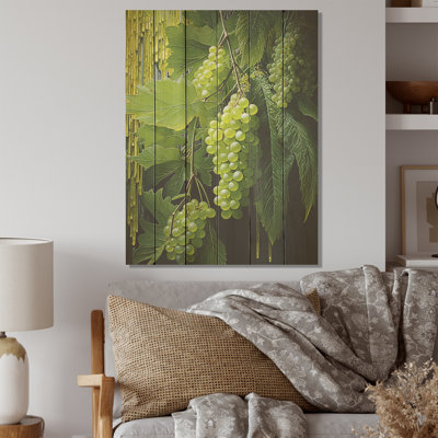 «White White Forest Tranquility I - Vin», art mural sur bois de pin naturel