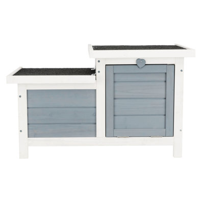 Small Animal Hutch, Raised Rabbit Home, Bunnies, Guinea Pigs, And Turtles, Indoor And Outdoor
