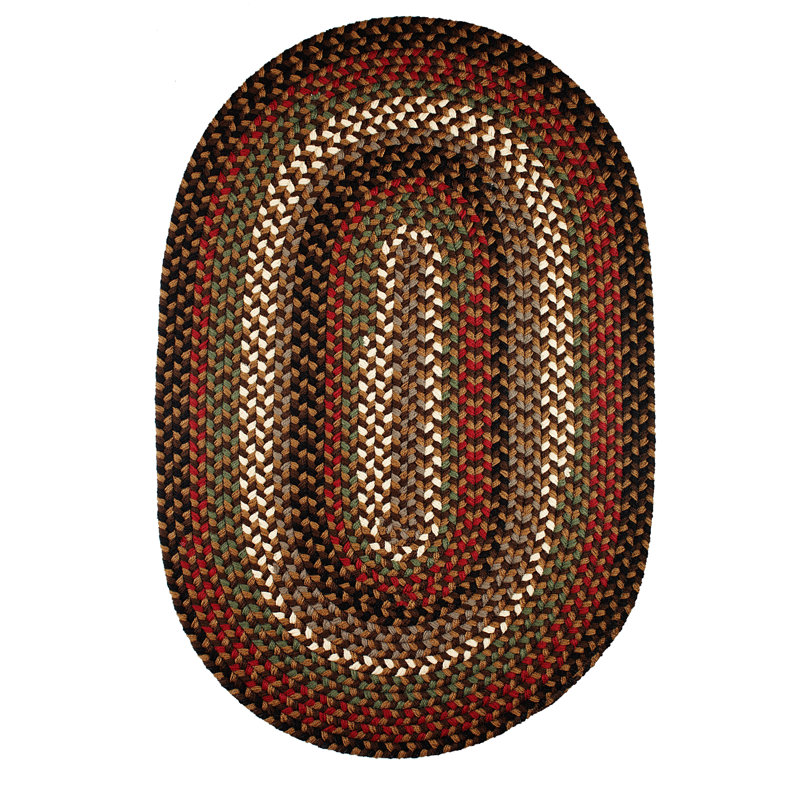 Tapis brun clair tressé à la main Mako, Rond 6 pi