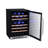 EdgeStar Dual Zone 23.5'' Built-In 46 Bottle Wine Refrigerator with Reversible Door