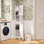 Armoire de rangement haute autoportante Natyra 170 cm (67 po) avec 2 portes et étagères réglables, armoire à linge de salle de bain, meuble bas étroit pour petits espaces, blanc-1430360322
