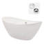 Allegra 70.9'' x 33.9'' Soaking Acrylic Bathtub