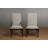 Dows 19.5" Upholstered Side Chair — Scroll-Back · Nailhead Trim · Espresso Cabriole Legs