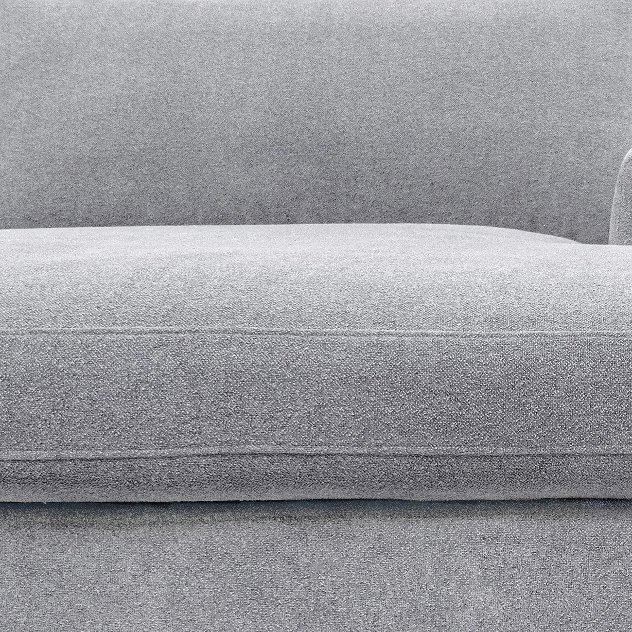 Ojai Sofa and Chaise, Right Hand Facing, Light Gray Chenille