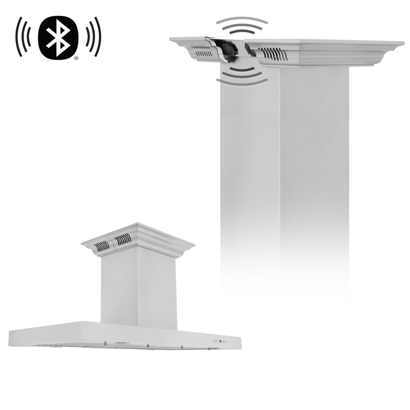 48" 400 CFM Ducted Island Range Hood in Stainless Steel