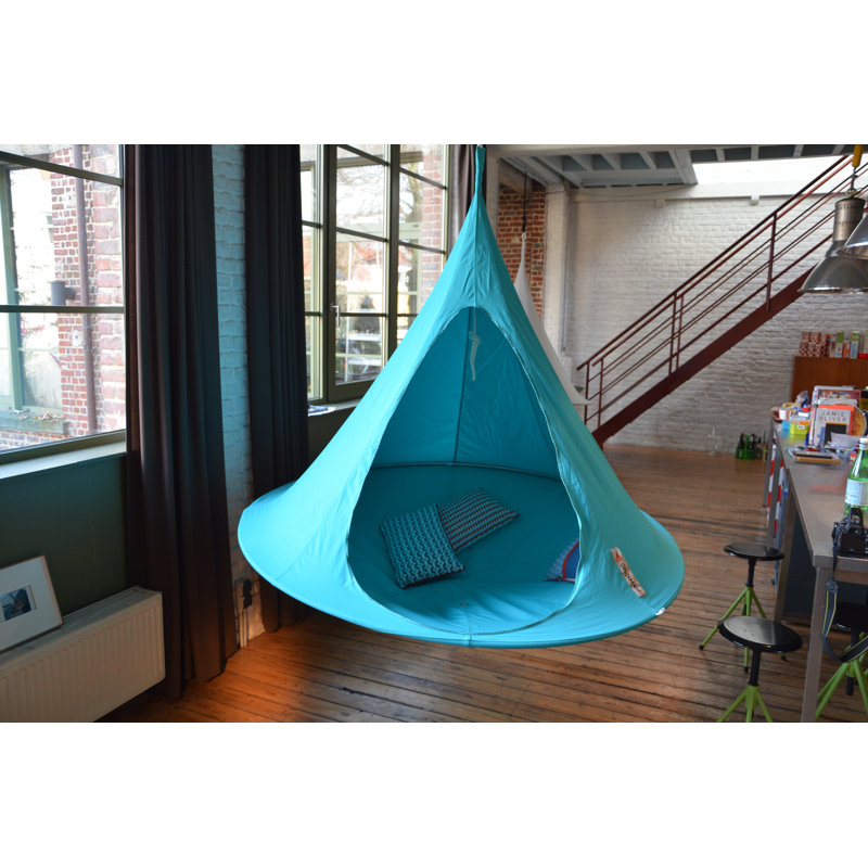 Saffo Hanging Chair, Turquoise, 152cm H x 152cm W x 152cm D