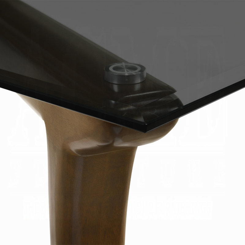 Danzel Dining Table W/glasss Top