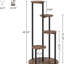 Support à plante de coin brun rustique à 4 niveaux de 40,94 po pour balcon, jardin et patio