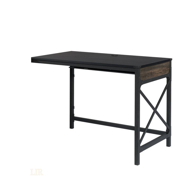 Retour de bureau durable de 42 pouces avec surface résistante aux égratignures et gestion des câbles, parfait pour agrandir l'espace de travail.