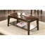 Walnut 3Pc Table Collection, Rectangular Coffee Shelf Addition, Square End Tables, Fascinating Parquet Pattern, Wood Tops & In Chic Walnut, Facility, Enticing