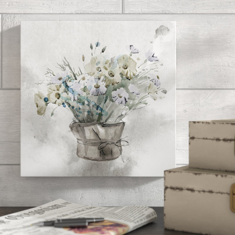 « senescence », reproduction de peinture à l’aquarelle sur toile tendue, H 32 po x l 32 po x P 1,5 po