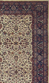 Tapis bleu noué à la main Signature Traditional, 3' x 5'