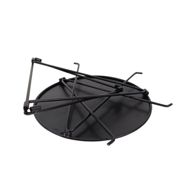 Ensemble de 2 pieds triangulaires croisés noirs en métal 10,75 po