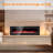 Wall Mounted or Recessed Electric Fireplace with Remote Control and Timer, Thickness 3.8 inch , Top Air Outlet-836244344