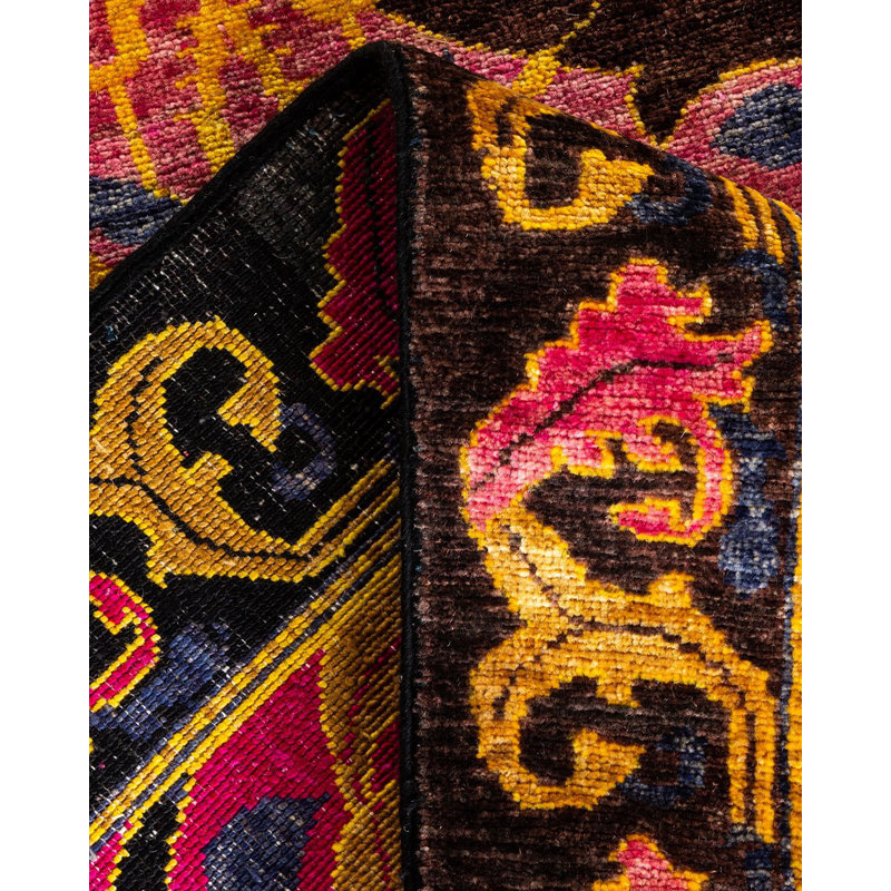 Tapis noué à la main Tibbits, unique en son genre - multicolore