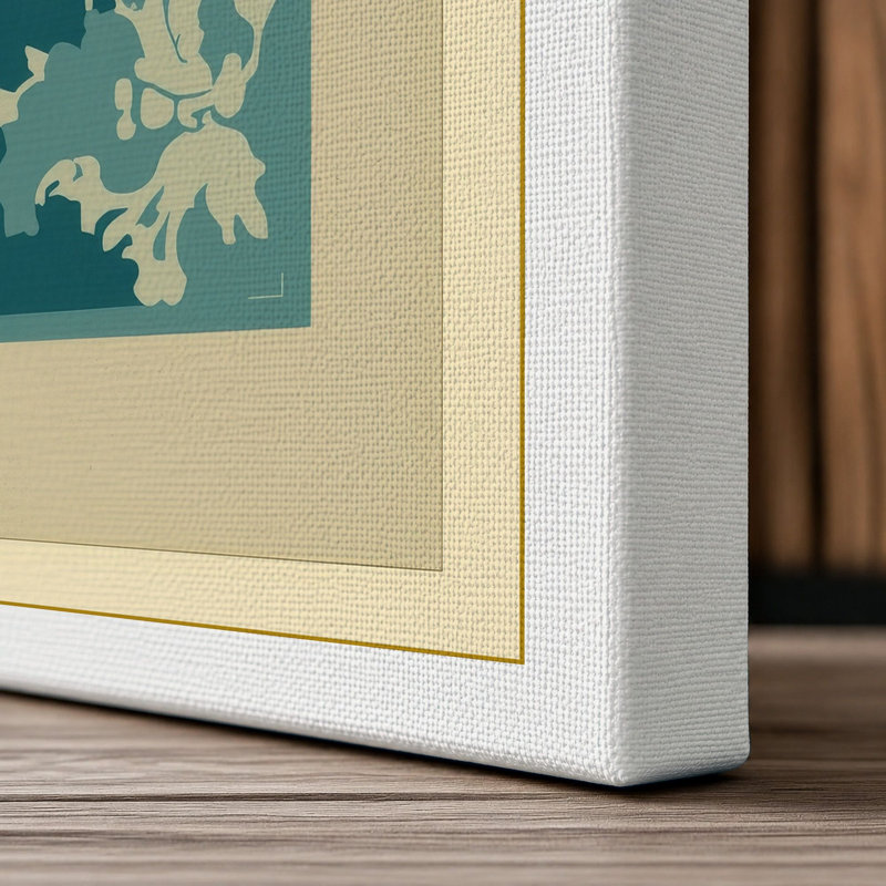 Grid Botanical - Wrapped Canvas, 24x16 - 61.0 x 40.6 cm, White Border